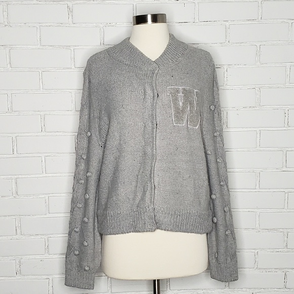 Wildfox Sweaters - [Wildfox] Gray Letterman sweater